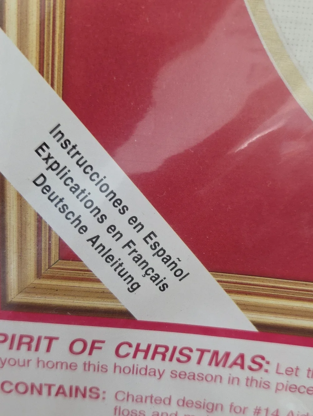 Counted Cross Stitch Kit -THE SPIRIT OF CHRISTMAS Finished Size 9x12